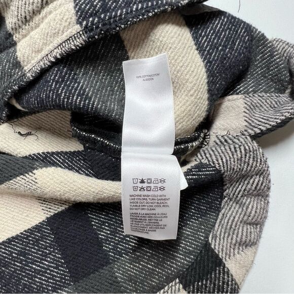 Lucky Brand Plaid Shacket Button Front Flannel Large - Picture 12 of 13